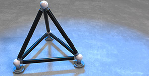 Calibration body with ceramic spheres for optical measuring equipment calibration in the µm range